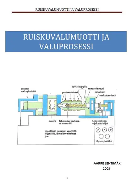 Ruiskuvalumuotti ja valuprosessi Ruiskuvalumuotti ja valuprosessi